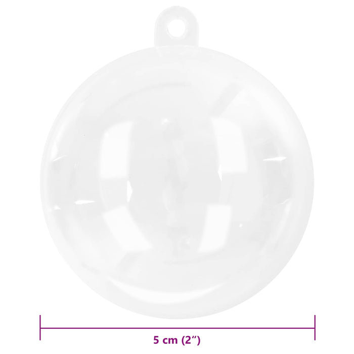 Set de Globuri de Crăciun 50 pcs Transparent Ø 5 cm - WALTI WALTI