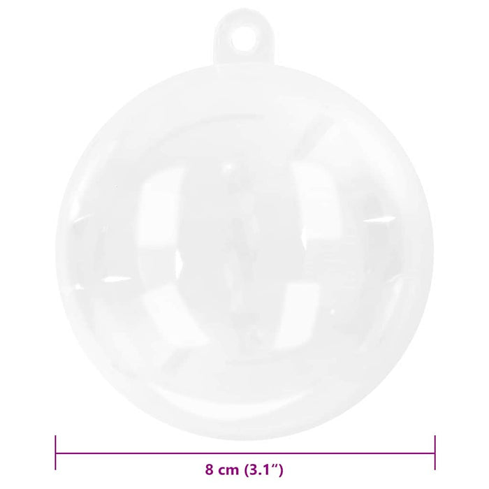 Set de Globuri de Crăciun 25 pcs Transparent Ø 8 cm WALTI