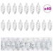 Minge din con de brad de Crăciun 40 pcs Argintiu Plastic - WALTI WALTI