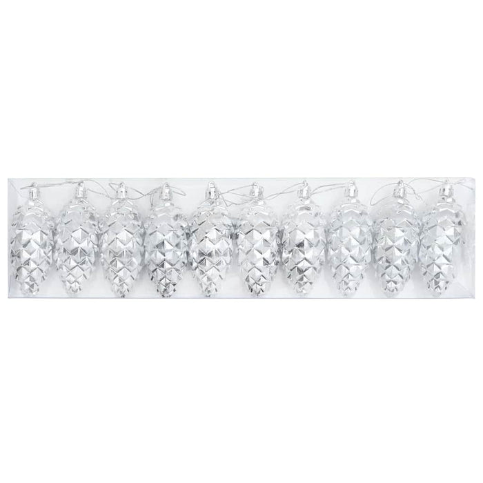 Minge din con de brad de Crăciun 40 pcs Argintiu Plastic - WALTI WALTI