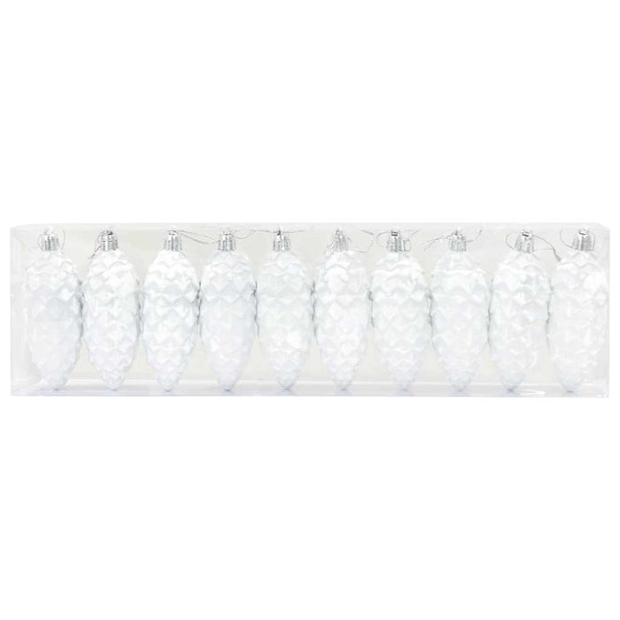 Minge din con de brad de Crăciun 40 pcs Alb Plastic - WALTI WALTI