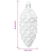 Minge din con de brad de Crăciun 40 pcs Alb Plastic - WALTI WALTI