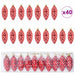 Minge din con de brad de Crăciun 40 pcs Roșu Plastic - WALTI WALTI