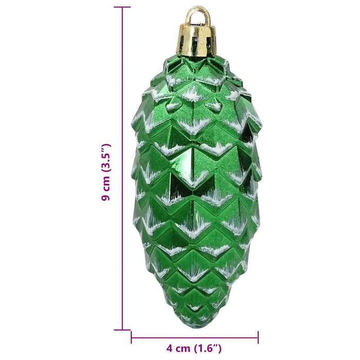 Minge din con de brad de Crăciun 40 pcs Verde Plastic - WALTI WALTI