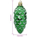 Minge din con de brad de Crăciun 40 pcs Verde Plastic - WALTI WALTI