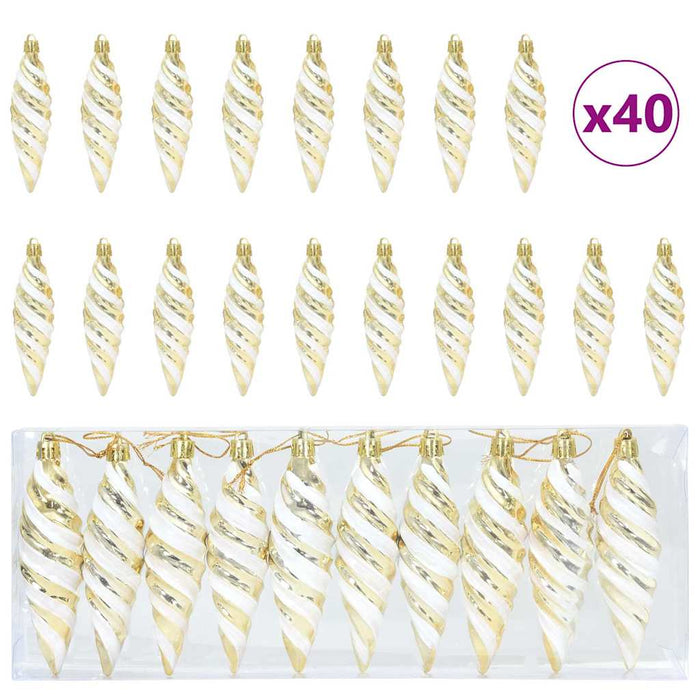 Decorațiuni pentru Pomul de Crăciun 40 pcs Auriu - WALTI WALTI
