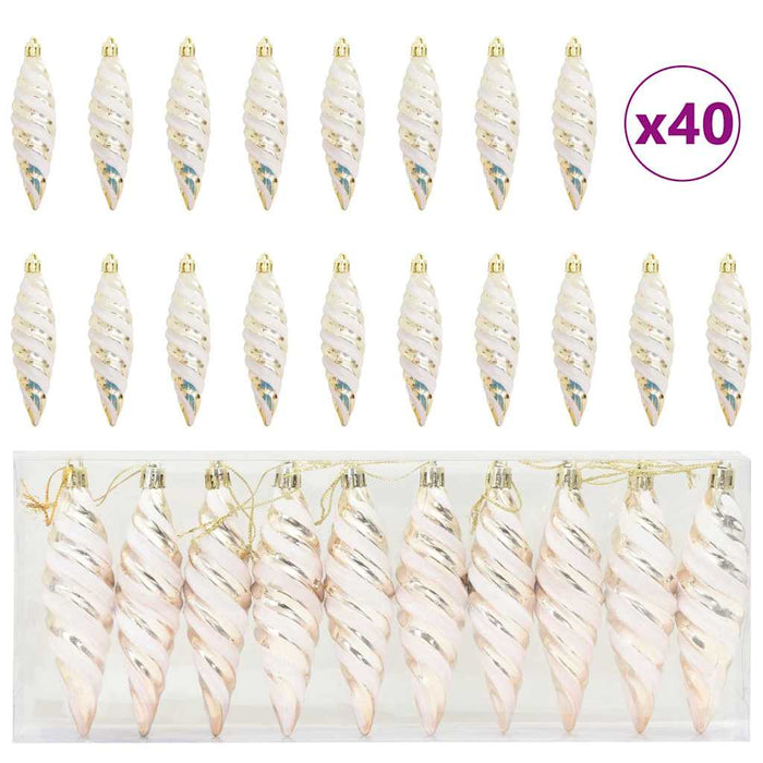 Decorațiuni pentru Pomul de Crăciun 40 pcs Șampanie - WALTI WALTI