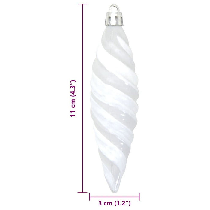 Decorațiuni pentru Pomul de Crăciun 40 pcs Alb - WALTI WALTI