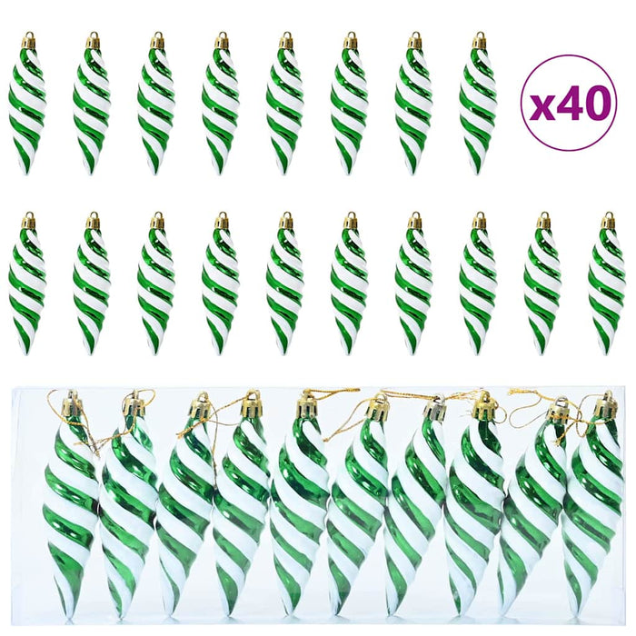 Decorațiuni pentru Pomul de Crăciun 40 pcs Verde - WALTI WALTI