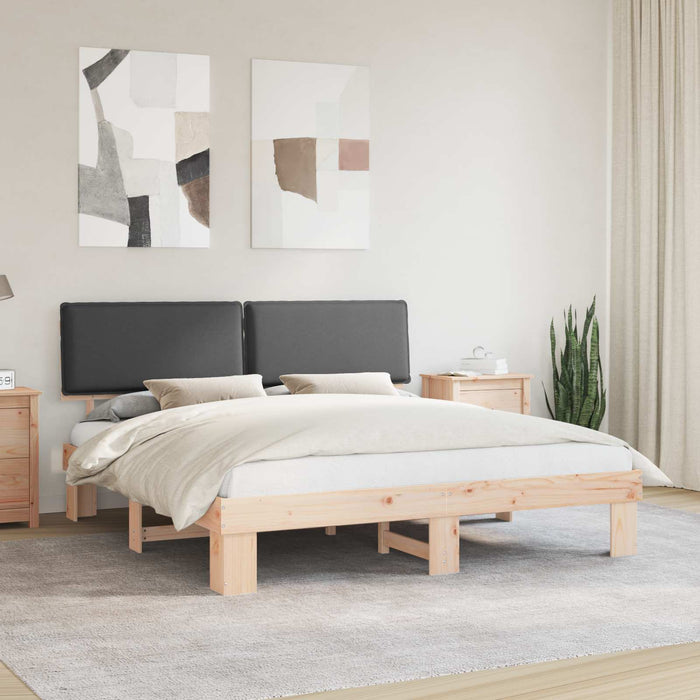 Cadru de pat cu tăblie tapițată Gri închis 180 x 200 cm - WALTI WALTI