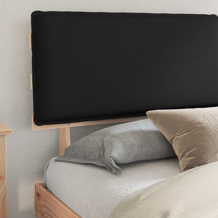 Cadru de pat cu tăblie tapițată cu headboard Negru 180 x 200 cm - WALTI WALTI