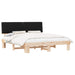 Cadru de pat cu tăblie tapițată cu headboard Negru 180 x 200 cm - WALTI WALTI