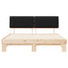 Cadru de pat cu tăblie tapițată cu headboard Negru 180 x 200 cm - WALTI WALTI