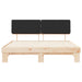 Cadru de pat cu tăblie tapițată cu headboard Negru 200 x 200 cm - WALTI WALTI