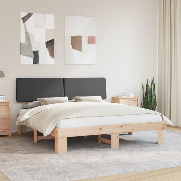 Cadru de pat cu tăblie tapițată Gri închis 180 x 200 cm - WALTI WALTI