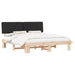 Cadru de pat cu tăblie tapițată cu headboard Negru 180 x 200 cm - WALTI WALTI