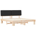 Cadru de pat cu tăblie tapițată cu headboard Negru 180 x 200 cm - WALTI WALTI