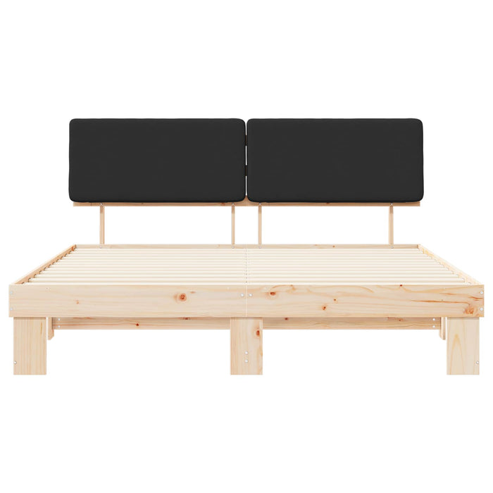 Cadru de pat cu tăblie tapițată cu headboard Negru 180 x 200 cm - WALTI WALTI