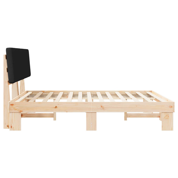 Cadru de pat cu tăblie tapițată cu headboard Negru 180 x 200 cm - WALTI WALTI