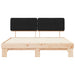 Cadru de pat cu tăblie tapițată cu headboard Negru 200 x 200 cm - WALTI WALTI