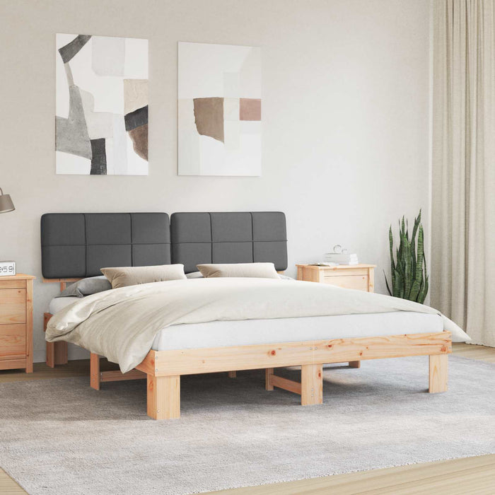 Cadru de pat cu tăblie tapițată Gri închis 180 x 200 cm - WALTI WALTI