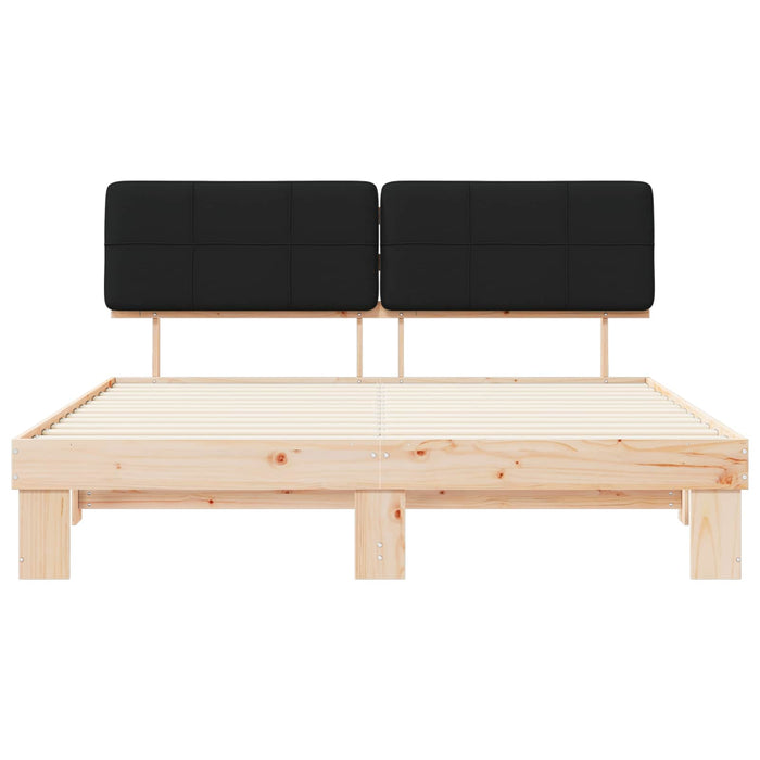 Cadru de pat cu tăblie tapițată cu headboard Negru 180 x 200 cm - WALTI WALTI