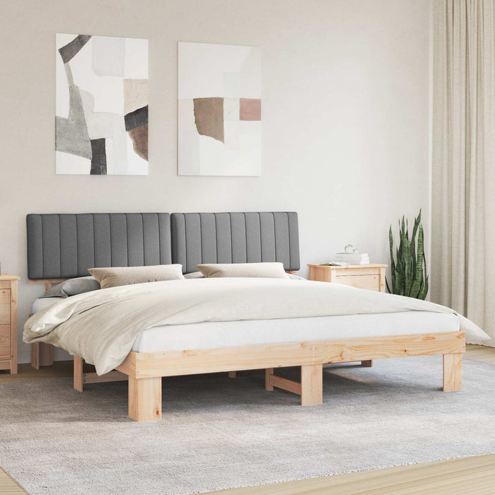 Cadru de pat cu tăblie tapițată Gri deschis 200 x 200 cm - WALTI WALTI