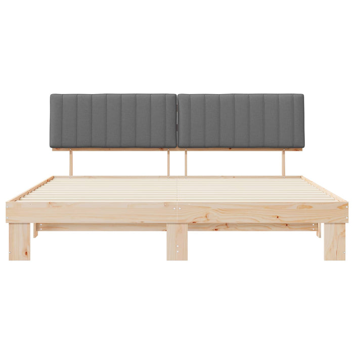 Cadru de pat cu tăblie tapițată Gri deschis 200 x 200 cm - WALTI WALTI