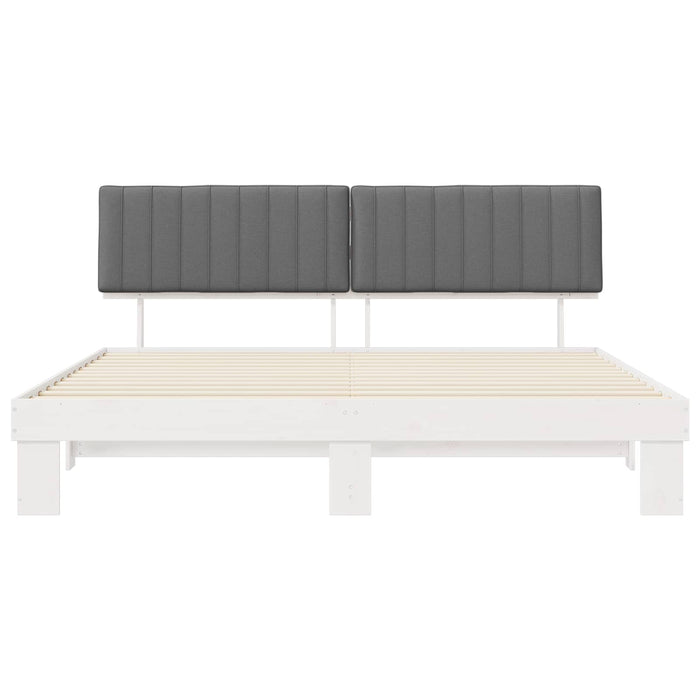 Cadru de pat cu tăblie tapițată Gri deschis 200 x 200 cm - WALTI WALTI