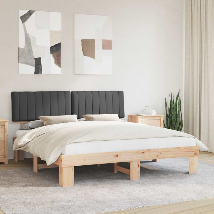 Cadru de pat cu tăblie tapițată Gri închis 180 x 200 cm - WALTI WALTI