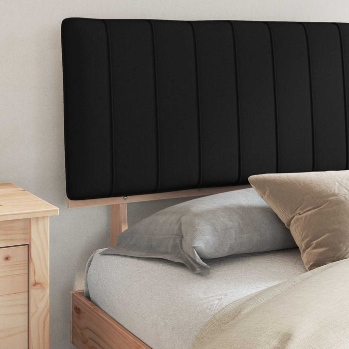 Cadru de pat cu tăblie tapițată cu headboard Negru 180 x 200 cm - WALTI WALTI