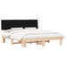 Cadru de pat cu tăblie tapițată cu headboard Negru 180 x 200 cm - WALTI WALTI