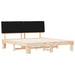 Cadru de pat cu tăblie tapițată cu headboard Negru 180 x 200 cm - WALTI WALTI