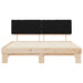 Cadru de pat cu tăblie tapițată cu headboard Negru 180 x 200 cm - WALTI WALTI
