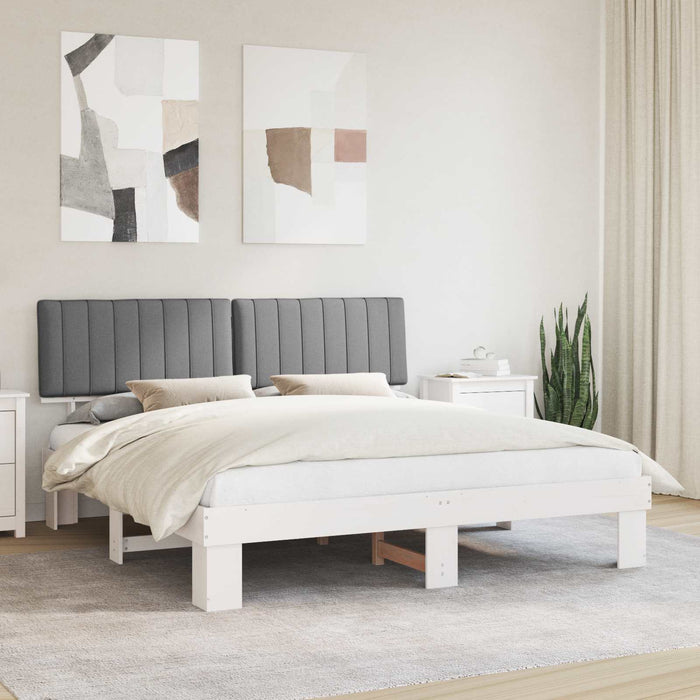 Cadru de pat cu tăblie tapițată Gri deschis 180 x 200 cm - WALTI WALTI