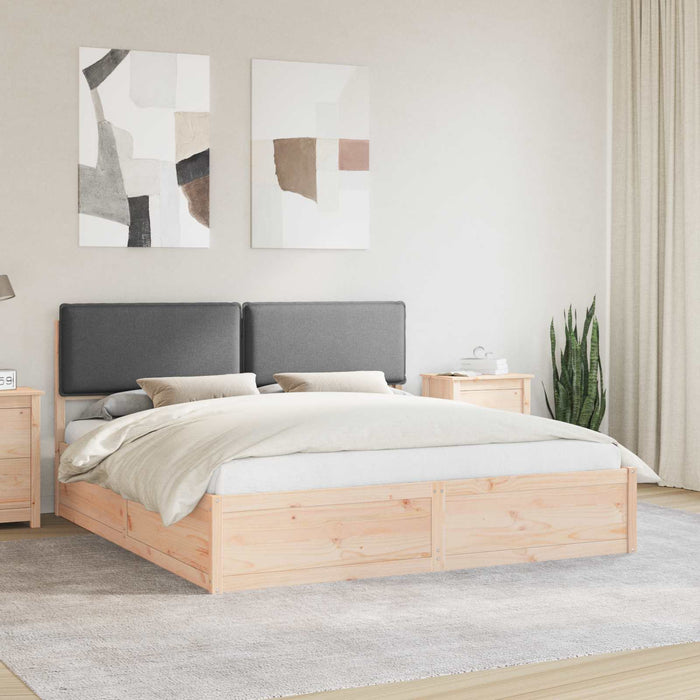 Cadru de pat cu tăblie tapițată Gri închis 180 x 200 cm - WALTI WALTI