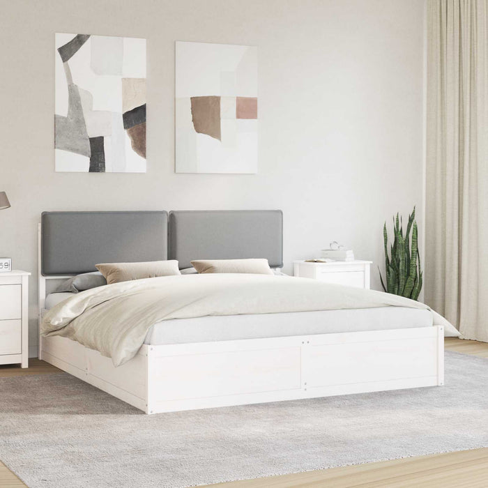 Cadru de pat cu tăblie tapițată Gri deschis 180 x 200 cm - WALTI WALTI