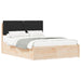 Cadru de pat cu tăblie tapițată cu headboard Negru 140 x 200 cm - WALTI WALTI