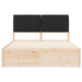 Cadru de pat cu tăblie tapițată cu headboard Negru 135 x 190 cm - WALTI WALTI
