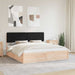 Cadru de pat cu tăblie tapițată cu headboard Negru 200 x 200 cm - WALTI WALTI