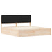 Cadru de pat cu tăblie tapițată cu headboard Negru 200 x 200 cm - WALTI WALTI