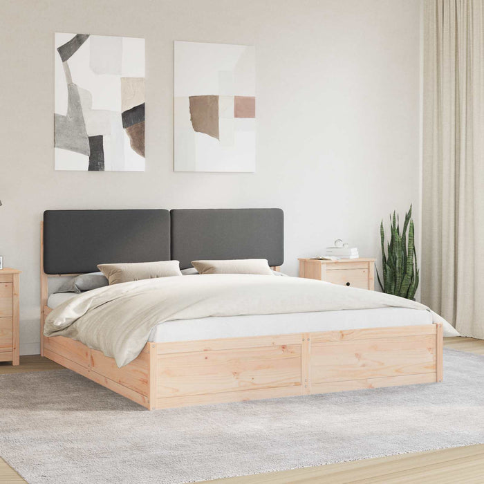 Cadru de pat cu tăblie tapițată Gri închis 180 x 200 cm - WALTI WALTI