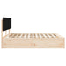 Cadru de pat cu tăblie tapițată cu headboard Negru 180 x 200 cm - WALTI WALTI