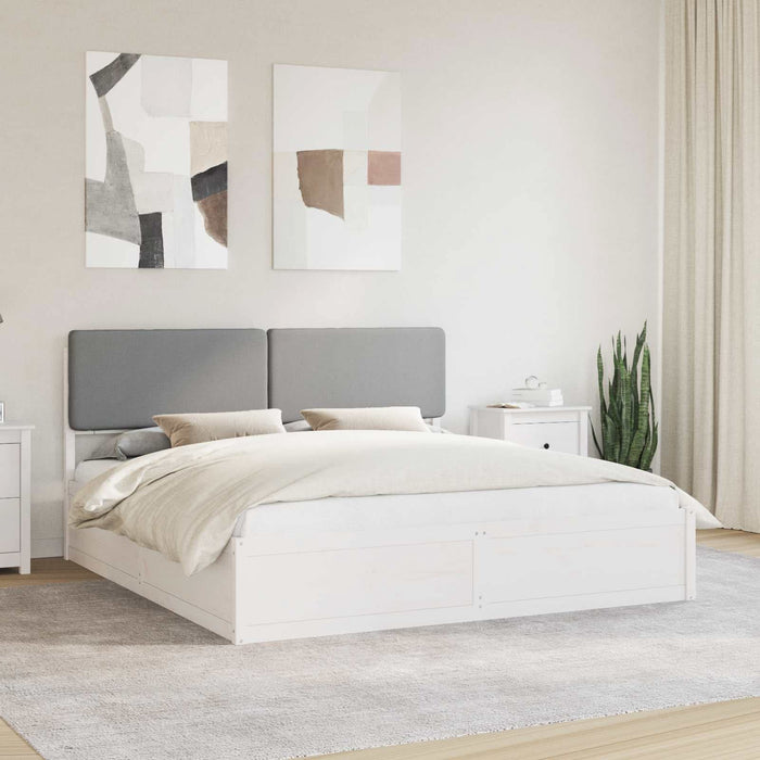 Cadru de pat cu tăblie tapițată Gri deschis 180 x 200 cm - WALTI WALTI