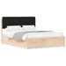 Cadru de pat cu tăblie tapițată cu headboard Negru 160 x 200 cm - WALTI WALTI