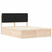 Cadru de pat cu tăblie tapițată cu headboard Negru 150 x 200 cm - WALTI WALTI