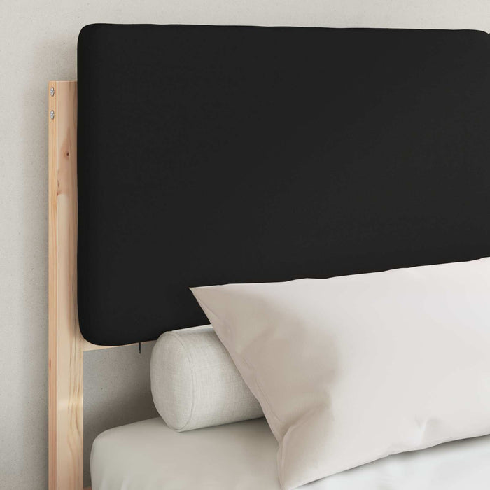 Cadru de pat cu tăblie tapițată cu headboard Negru 140 x 200 cm - WALTI WALTI