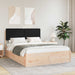 Cadru de pat cu tăblie tapițată cu headboard Negru 140 x 190 cm - WALTI WALTI