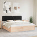 Cadru de pat cu tăblie tapițată cu headboard Negru 200 x 200 cm - WALTI WALTI