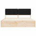 Cadru de pat cu tăblie tapițată cu headboard Negru 200 x 200 cm - WALTI WALTI